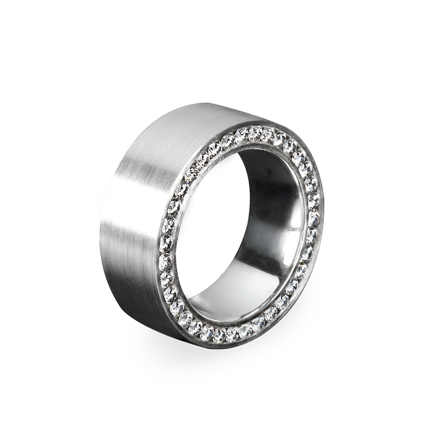 Eternity ring Roulette platinum 950 with 70 diamonds