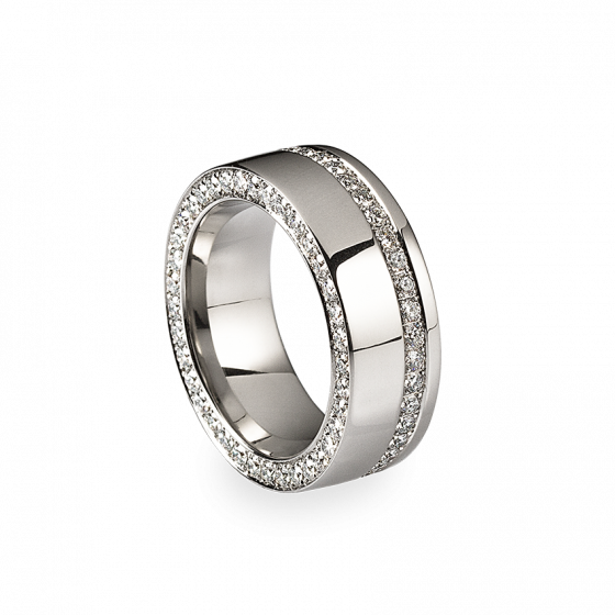 Eternity ring in platinum 600 with 87 diamonds
