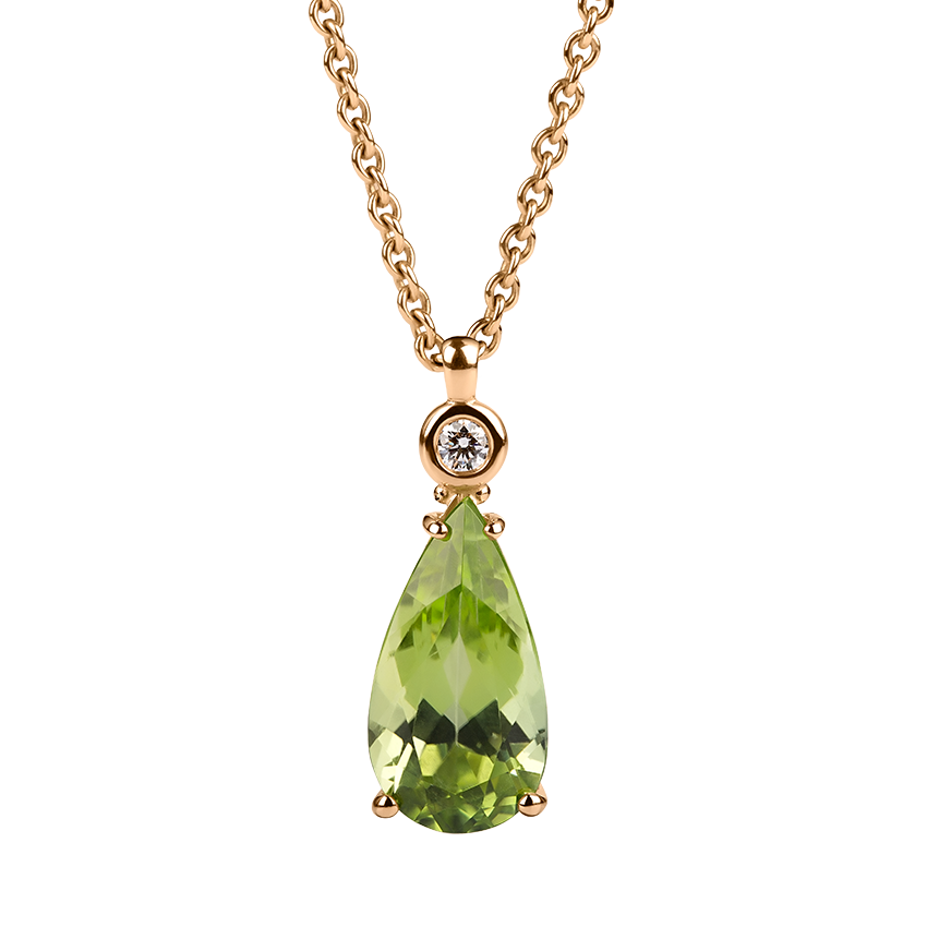 Necklace Rosegold with Peridot