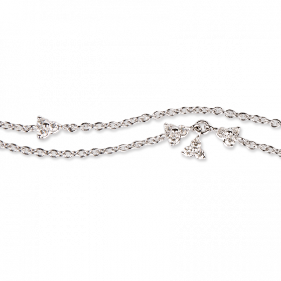 Les Diamants bracelet in 18k white gold and diamonds