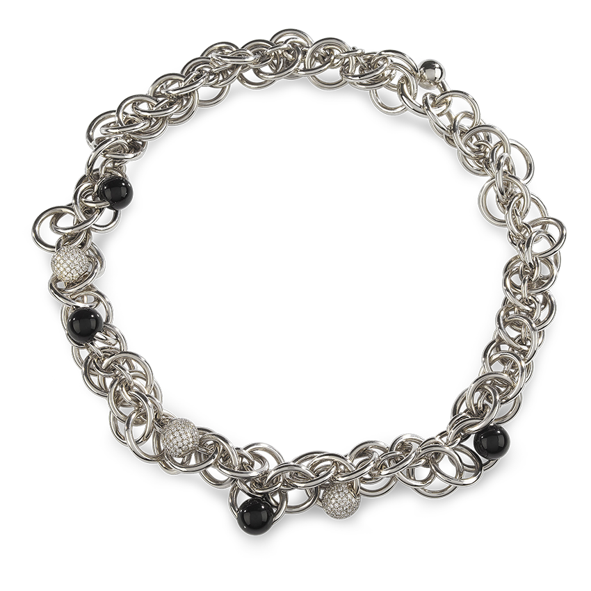 Chain Necklace Diamonds White Gold