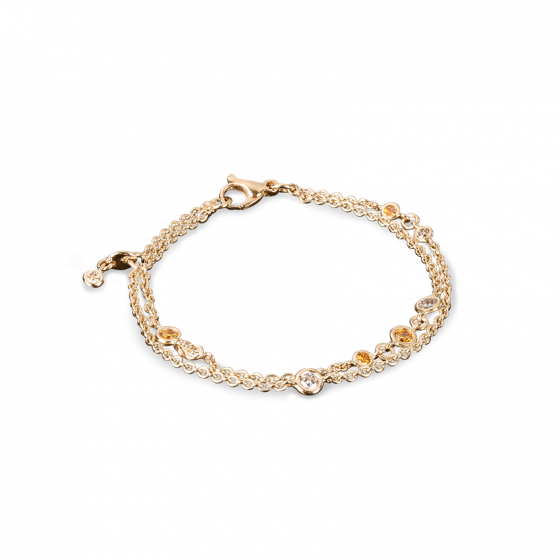 Les Fleurs Bracelet in rose gold with diamonds by Lohri