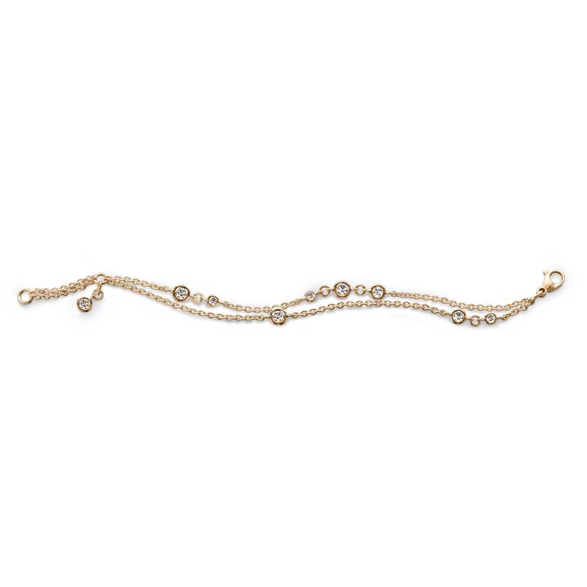 Les Fleurs Bracelet by Lohri in rose gold with diamonds