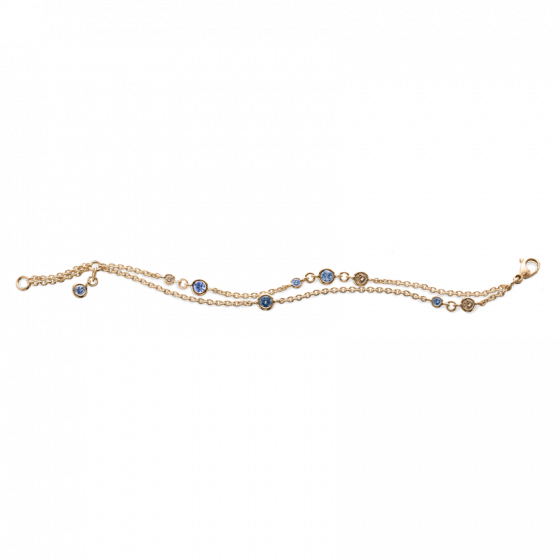 bracelet rose gold with sapphires and diamonds
