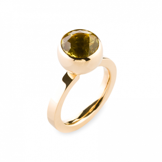 Ring in yellow gold Gold beryl