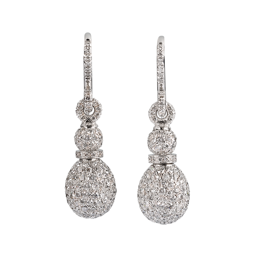 Diamond earrings 18k white gold