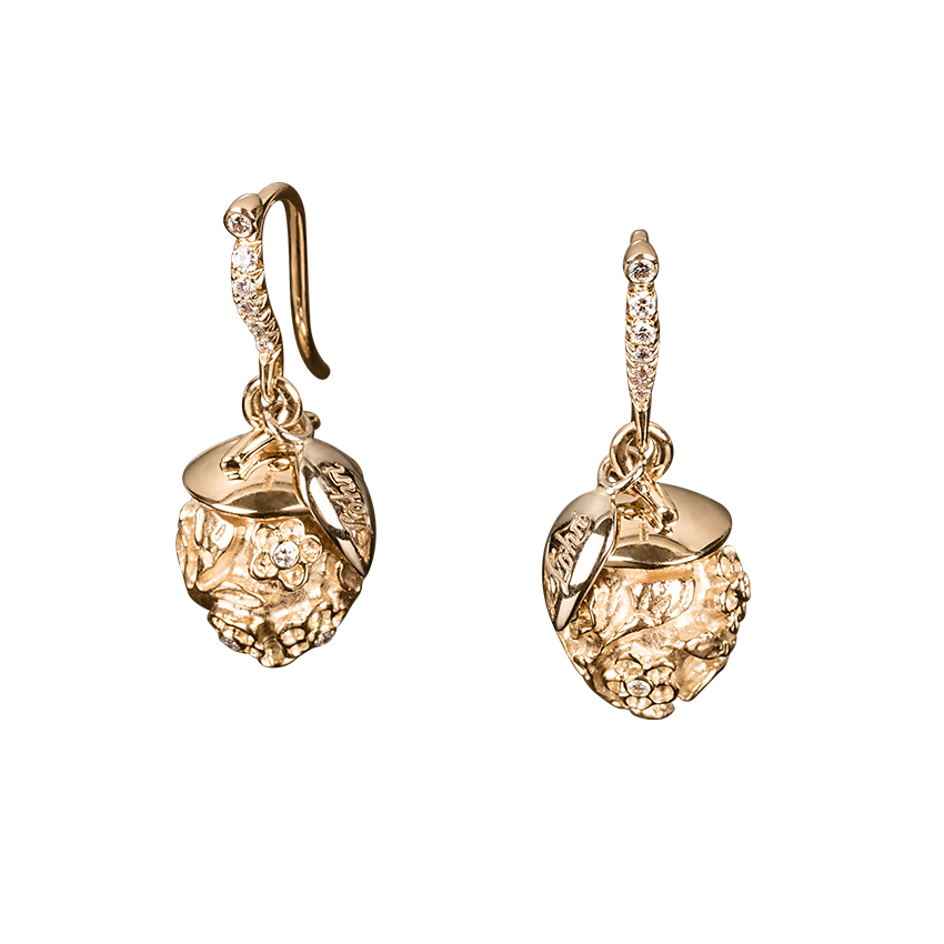 Earrings in 18K rose gold