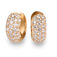 Diamond Earrings in 18K rose gold with diamonds