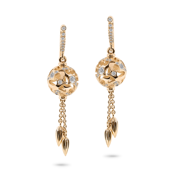 Lohri Arabesque Earrings rose gold with brilliant diamonds