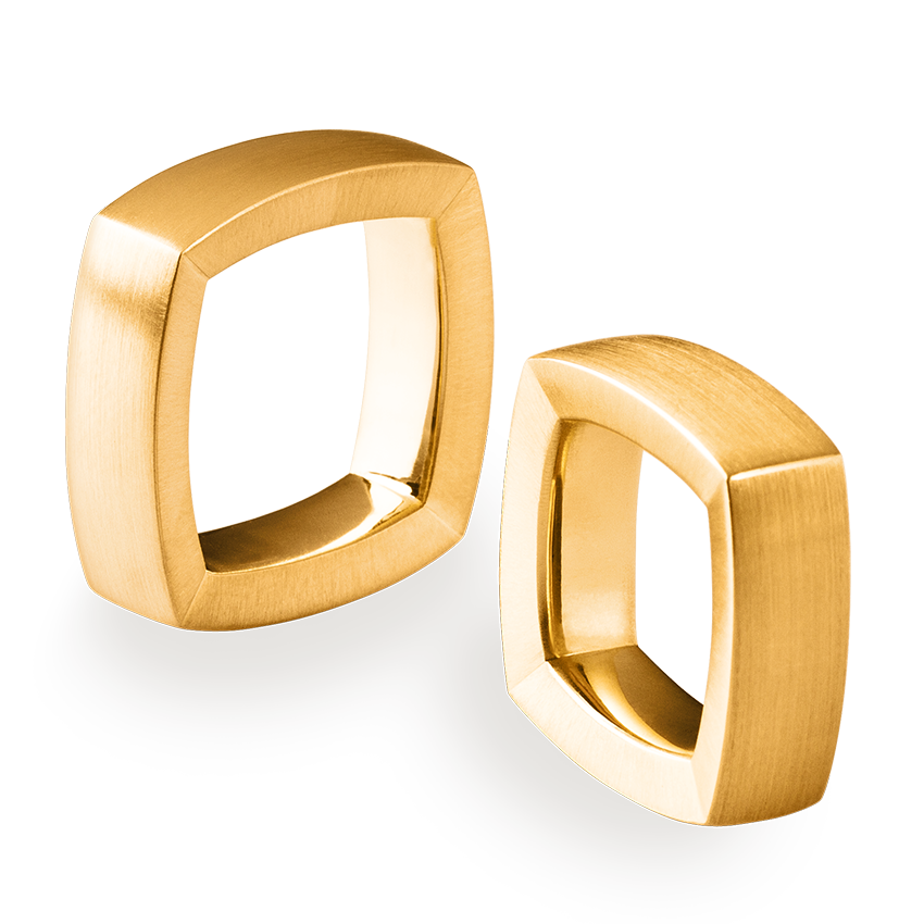 Wedding rings in 18K yellow gold