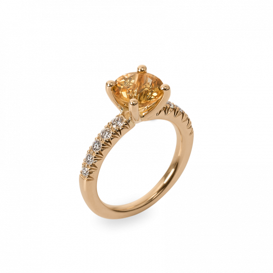 Amélie Ring Citrine Rose Gold