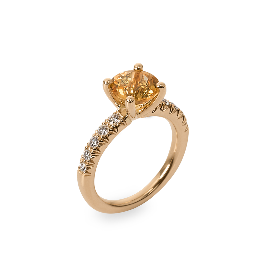 Amélie Ring Citrine Rose Gold