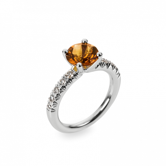 Amélie Ring Citrine White Gold