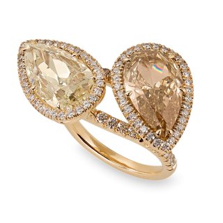 Juliette Ring rose gold with diamonds